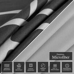 Pamposh Double Brushed Microfibre Duvet Cover Sets in Charcoal - Size: Super King - thumbnail 8