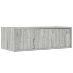 Berkfield Home TV Cabinet with LED Lights Grey Sonoma 75x35.5x25 cm - thumbnail 9