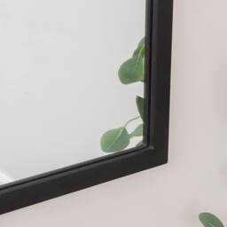 Melody Maison Black Arched Window Wall Mirror - 100cm X 70cm - Size: 100 cm X 70 cm - thumbnail 4