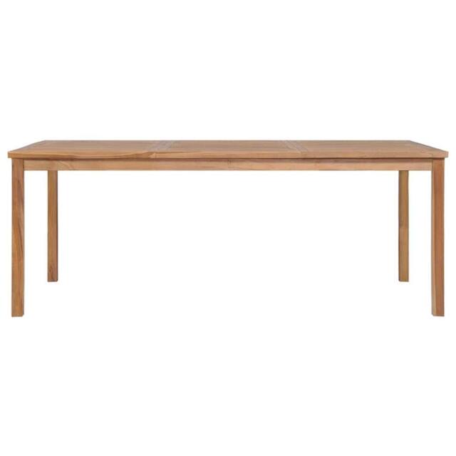 Berkfield Home Garden Table 200x100x77 cm Solid Teak Wood in Brown - Size: 200 x 100 x 77 cm - image 1