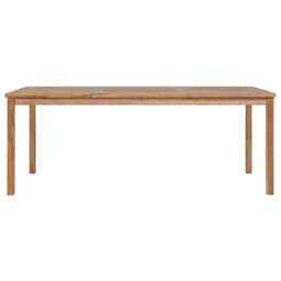 Berkfield Home Garden Table 200x100x77 cm Solid Teak Wood in Brown - Size: 200 x 100 x 77 cm