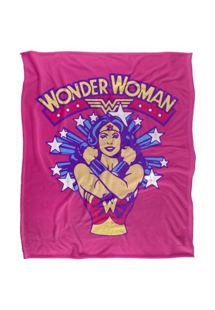 Warner Brothers Dco Wonder Woman Officially Licensed Silky Touch Super Soft Throw Blanket 152 x 127 cm in White - image 1
