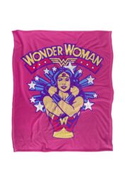 Warner Brothers Dco Wonder Woman Officially Licensed Silky Touch Super Soft Throw Blanket 152 x 127 cm in White - thumbnail 1