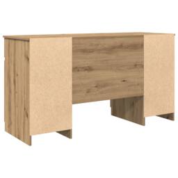 Berkfield Home Desk Artisan Oak 140x49x76 cm Engineered Wood - Size: 140 x 49 x 76 cm - thumbnail 6