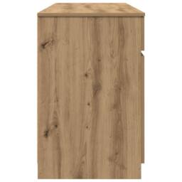 Berkfield Home Desk Artisan Oak 140x49x76 cm Engineered Wood - Size: 140 x 49 x 76 cm - thumbnail 8