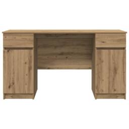 Berkfield Home Desk Artisan Oak 140x49x76 cm Engineered Wood - Size: 140 x 49 x 76 cm - thumbnail 7