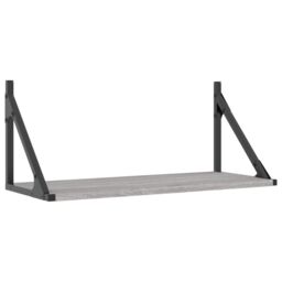 Berkfield Home Wall Shelves 2 pcs Grey Sonoma 60x25x25.5 cm Engineered wood - thumbnail 4
