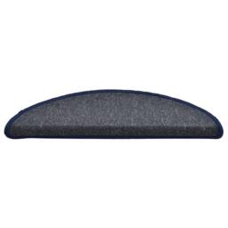 Berkfield Home Comfortable Carpet Stair Treads 15 pcs Dark Grey & Blue 56x17x3 cm - Size: Medium - thumbnail 5