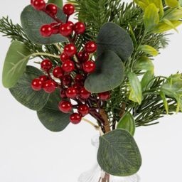 Scottish Everlastings Ltd Set of 2 32cm Christmas Bottle Arrangements Red - thumbnail 3