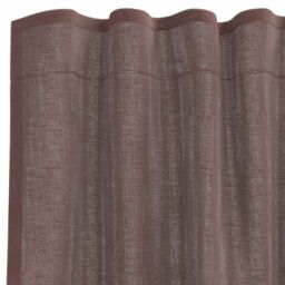 Berkfield Home Voile Curtains with Tab Top 2 pcs Brown - thumbnail 5