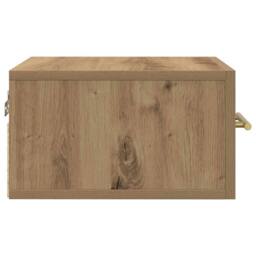 Berkfield Home Bedside Cabinet Wall-Mounted Artisan Oak 35x35x20 cm in Brown - Size: 35 x 35 x 20 cm - thumbnail 7