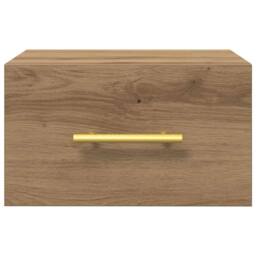 Berkfield Home Bedside Cabinet Wall-Mounted Artisan Oak 35x35x20 cm in Brown - Size: 35 x 35 x 20 cm - thumbnail 6