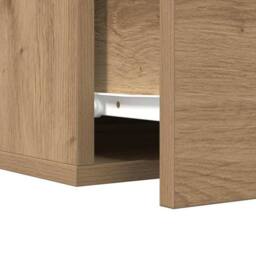 Berkfield Home Bedside Cabinet Wall-Mounted Artisan Oak 35x35x20 cm in Brown - Size: 35 x 35 x 20 cm - thumbnail 9