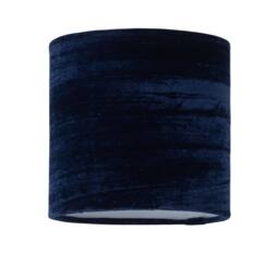First Choice Lighting Chrome Two Ball Table Lamp with Navy Blue Crushed Velvet Shade in Silver - thumbnail 3