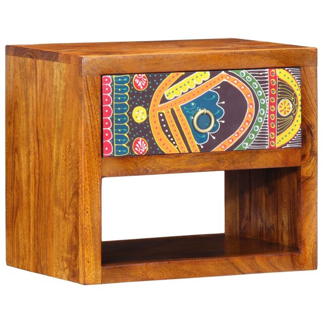 Berkfield Home Bedside Cabinets 2 pcs 40x35x35 cm Solid Wood Acacia in Brown - Size: 40 x 35 x 35 cm - image 1