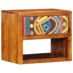 Berkfield Home Bedside Cabinets 2 pcs 40x35x35 cm Solid Wood Acacia in Brown - Size: 40 x 35 x 35 cm - thumbnail 1