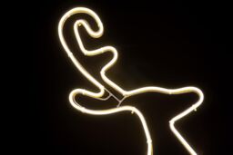 Shatchi Reindeer Neon Effect Rope Light Silhouette Double Side 90 Warm White LEDs Christmas Outdoor in Yellow - thumbnail 3