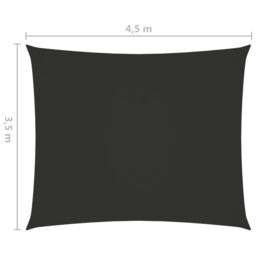Berkfield Home Sunshade Sail Oxford Fabric Rectangular 3.5x4.5 m Anthracite in Black - thumbnail 6