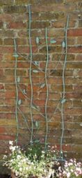 Inspirational Gifting Pair of Verdigris Bird & Leaf Trellis in Green - thumbnail 4