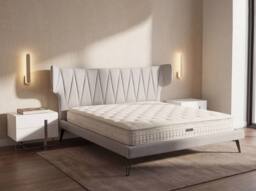 Angel Cerda Natural-Latex Hybrid Mattress with Mini Springs & 7-Zone Pocket in White - Size: EU King - thumbnail 5