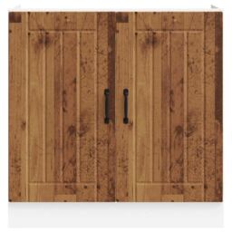 Berkfield Home Sink Base Cabinet Lucca Old Wood Engineered Wood in Brown - thumbnail 4