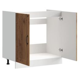 Berkfield Home Sink Base Cabinet Lucca Old Wood Engineered Wood in Brown - thumbnail 6