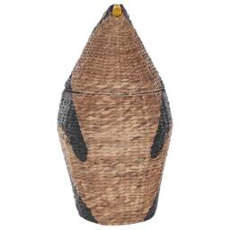 Wyld and Coco Penguin Wicker Toy Basket - Natural Water Hyacinth Kids Room - thumbnail 3