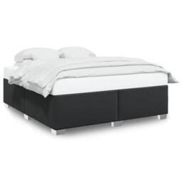 Berkfield Home Elegant Bed Frame without Mattress Black¬†Super King Faux Leather in Black - Size: Super King - thumbnail 3