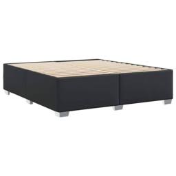 Berkfield Home Elegant Bed Frame without Mattress Black¬†Super King Faux Leather in Black - Size: Super King - thumbnail 6