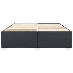 Berkfield Home Elegant Bed Frame without Mattress Black¬†Super King Faux Leather in Black - Size: Super King - thumbnail 4