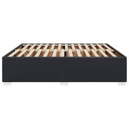 Berkfield Home Elegant Bed Frame without Mattress Black¬†Super King Faux Leather in Black - Size: Super King - thumbnail 5