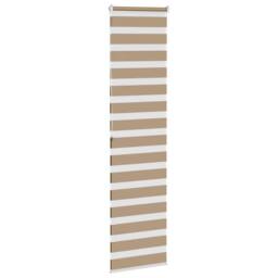 Berkfield Home Elegant Zebra Blind Sand Brown 65x200 cm Fabric Width 60.9 cm Pol - thumbnail 4