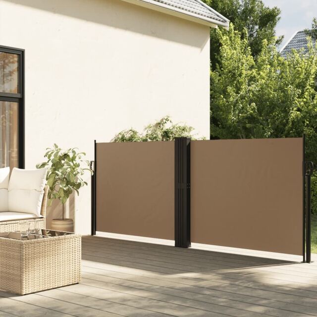 Berkfield Home Retractable Side Awning Taupe 140x600 cm - image 1