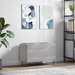 Berkfield Home Record Cabinet Grey Sonoma 74.5x38x48 cm Engineered Wood