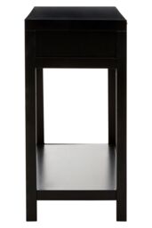 Orsina Rustic Black Wood Console Table, Ample Space Hallway Table, Eaisly Maintained Console Table With Drawers - thumbnail 5