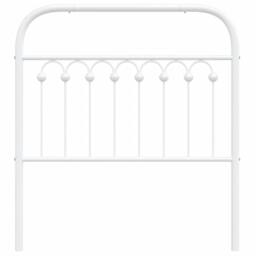 Berkfield Home Metal Headboard White 90 cm - thumbnail 4