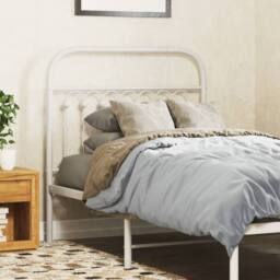 Berkfield Home Metal Headboard White 90 cm - thumbnail 2