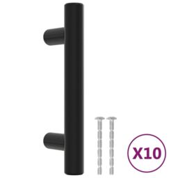 Berkfield Home Cabinet Handles 10 pcs Black 64 mm Stainless Steel - thumbnail 2