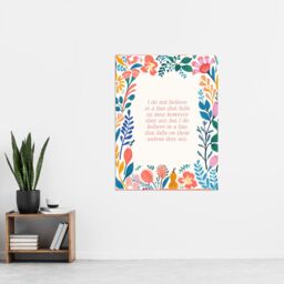 "Artery8 Wall Art Print Believe in a Fate Buddhist Karma Mindfulness Quote Floral Poster - Size: W24"" x H32""" - thumbnail 4