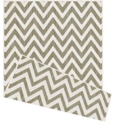 THE RUGS Reversible Outdoor Rugs in Zigzag Design Duo Weave Collection in Blue - Size: 160 cm x 230 cm - thumbnail 2