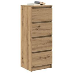 Berkfield Home Sideboard Artisan Oak 37.5x35x99 cm Engineered Wood in Brown - thumbnail 4