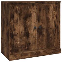 Berkfield Home Sideboards 3 pcs Smoked Oak Engineered Wood in Brown - thumbnail 5