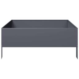 Berkfield Home Garden Raised Bed Anthracite 100x100x25 cm Steel in Dark Grey - Size: 100 x 100 x 25 cm - thumbnail 4