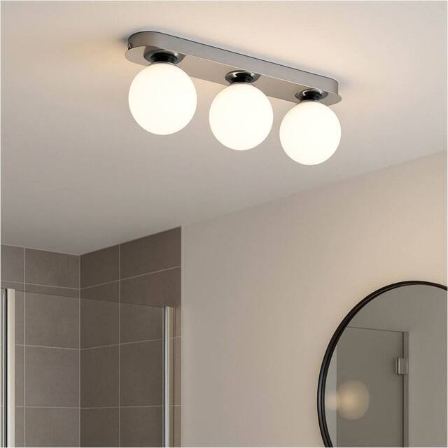 Loops Stylish Modern Chrome Triple Ceiling Light with LED for Indoor Spaces in Metallics - image 1