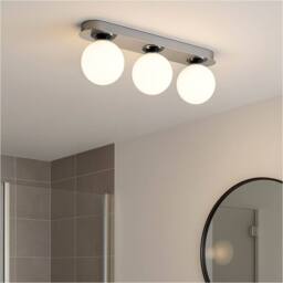 Loops Stylish Modern Chrome Triple Ceiling Light with LED for Indoor Spaces in Metallics - thumbnail 1