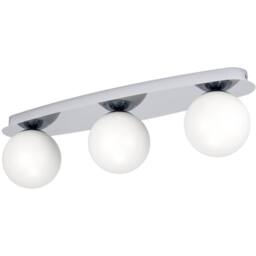 Loops Stylish Modern Chrome Triple Ceiling Light with LED for Indoor Spaces in Metallics - thumbnail 3