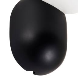 Wyld and Coco Set of 2 Black Resin Globe Wall Lamps Vintage-Style Flush Mount - thumbnail 7