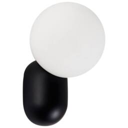 Wyld and Coco Set of 2 Black Resin Globe Wall Lamps Vintage-Style Flush Mount - thumbnail 4