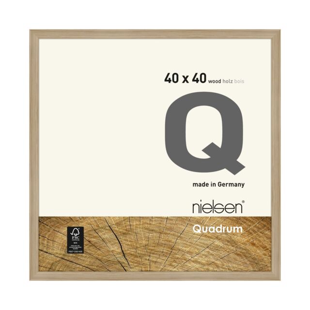 nielsen Quadrum 40 x 40cm Wooden Picture Frame With Protective Glass Front in Light Oak - Size: 40 x 40 cm - image 1