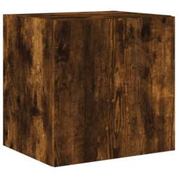 Berkfield Home TV Wall Cabinets with LED Lights 2 pcs Smoked Oak 40.5x35x40 cm in Brown - thumbnail 8